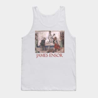 Skeletons Fighting Over a Hanged Man by James Ensor Tank Top